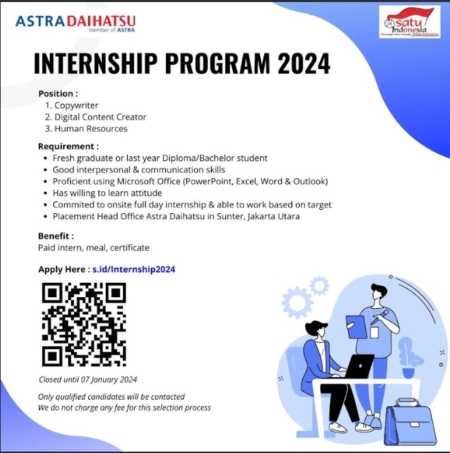 Magang: Astra Daihatsu - Internships Program 2024 - Program Studi S1 ...